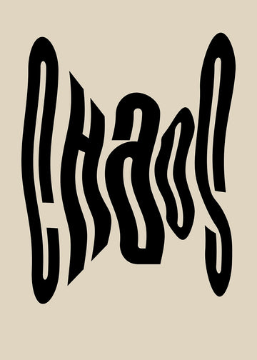 Chaos Quote Portrait Wall Art - Style My Wall,frame