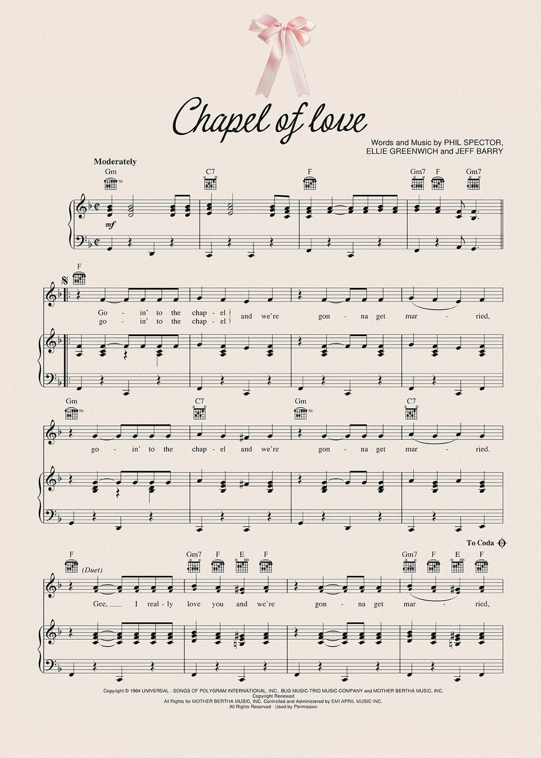 Chapel of Love Music Poster - Style My Wall