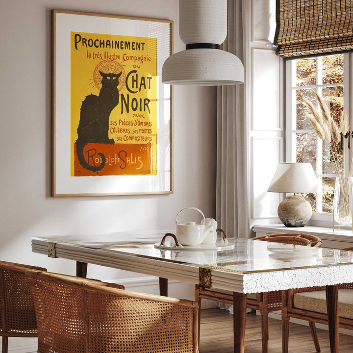 Chat Noir Black Cat Vintage Wall Art Poster - Style My Wall