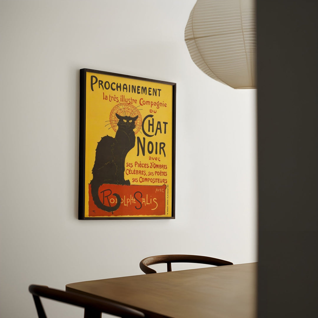 Chat Noir Black Cat Vintage Wall Art Poster - Style My Wall