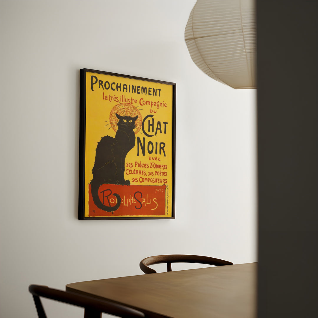 Chat Noir Black Cat Vintage Wall Art Poster