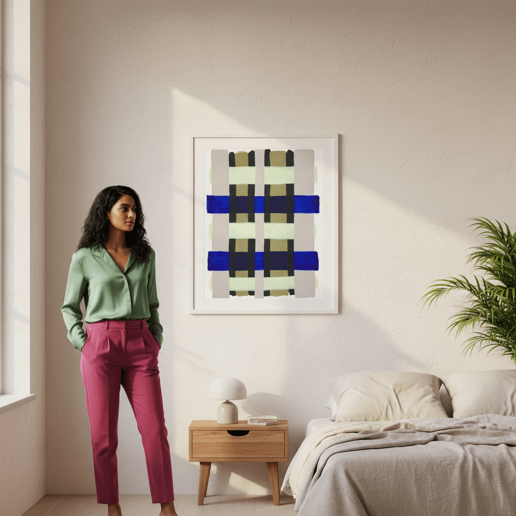Checkered by Berit Mongensen Lopez wall - art - picture - poster