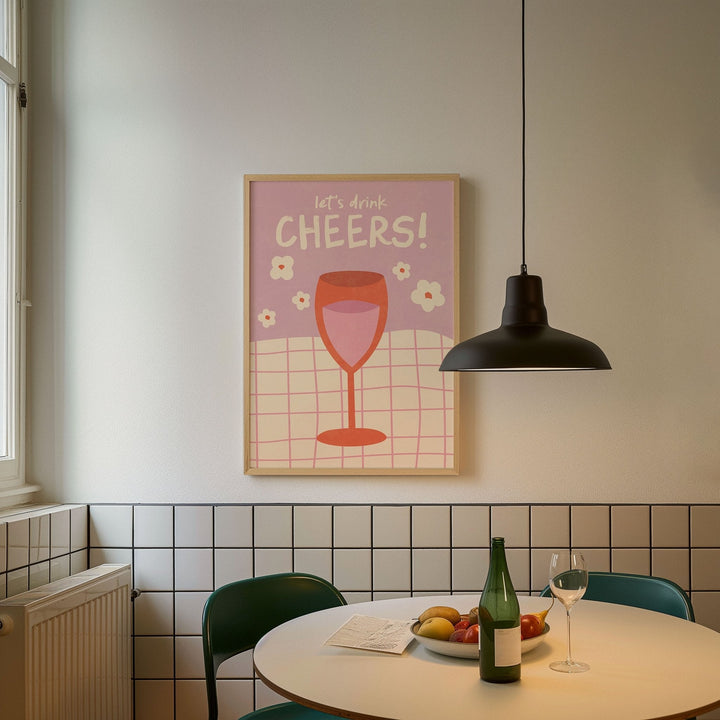 Cheers Glass Table cloth Print Art - Style My Wall