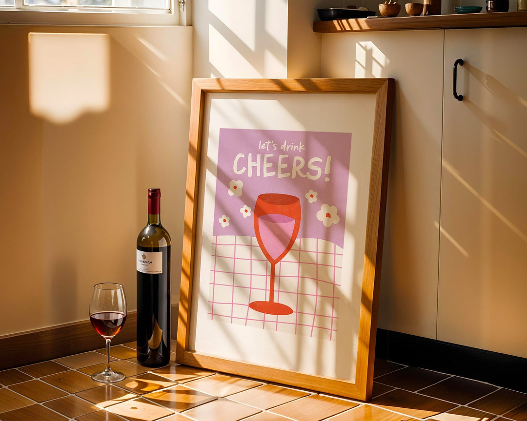 Cheers Glass Table cloth Print Art - Style My Wall