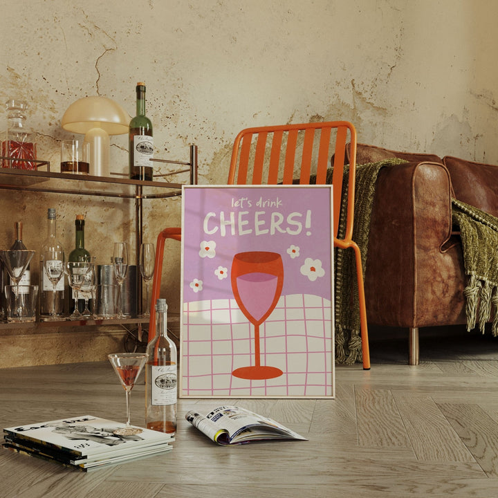 Cheers Glass Table cloth Print Art - Style My Wall