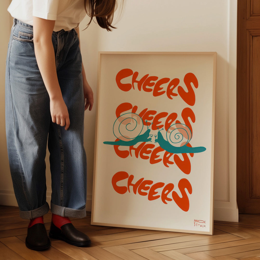 Cheers Snails by Hayde Nizard wall - art - picture - poster