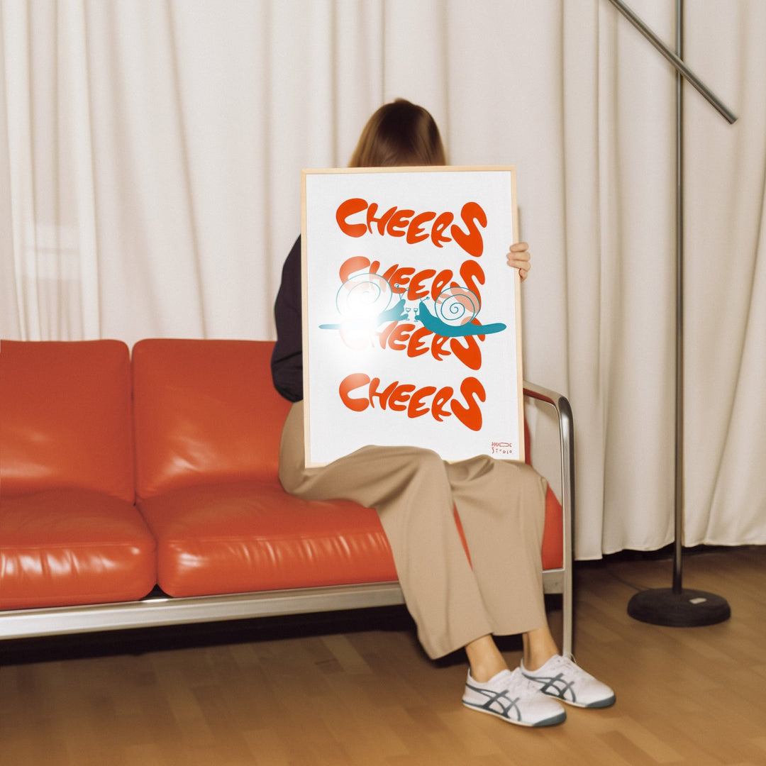 Cheers Snails by Hayde Nizard wall - art - picture - poster