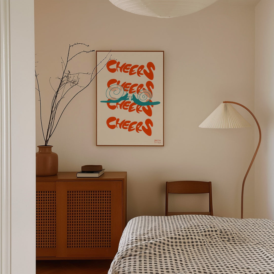 Cheers Snails by Hayde Nizard wall - art - picture - poster