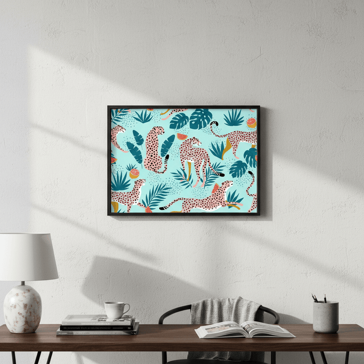 Cheetahs in the Grapefruit Grove by 83 Oranges wall - art - picture - poster