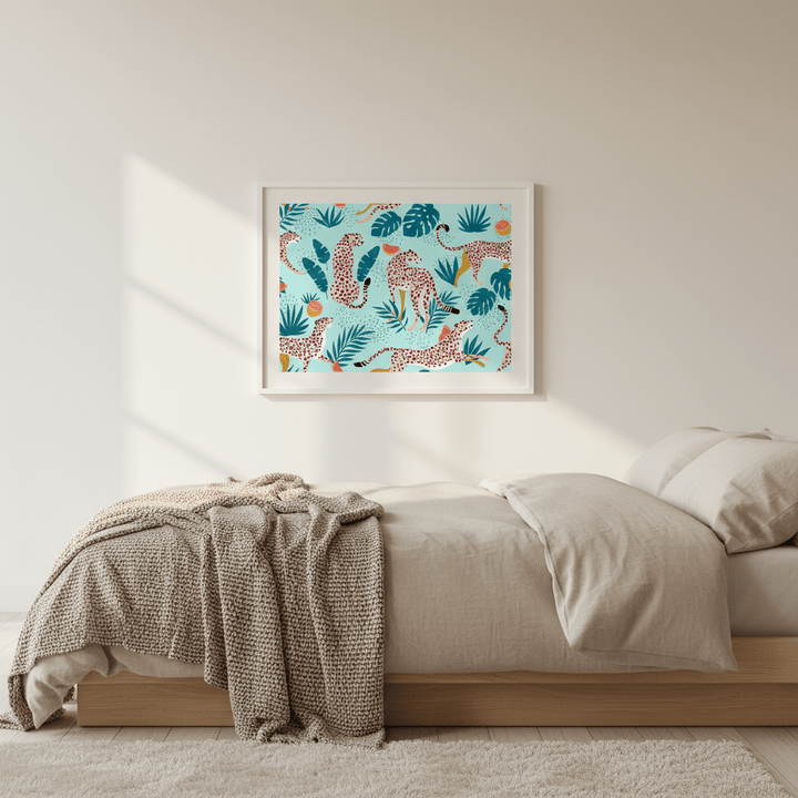 Cheetahs in the Grapefruit Grove by 83 Oranges wall - art - picture - poster