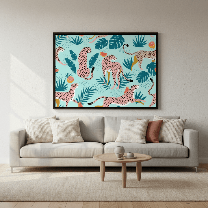 Cheetahs in the Grapefruit Grove by 83 Oranges wall - art - picture - poster
