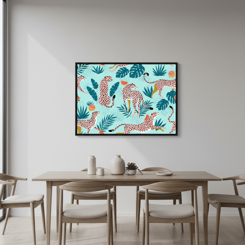 Cheetahs in the Grapefruit Grove by 83 Oranges wall - art - picture - poster