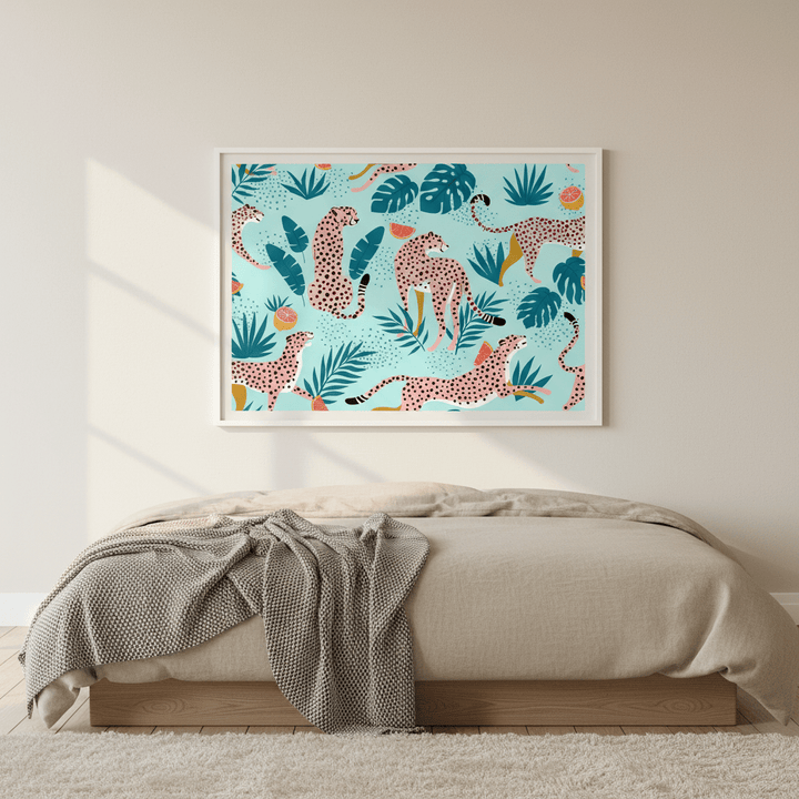 Cheetahs in the Grapefruit Grove by 83 Oranges wall - art - picture - poster