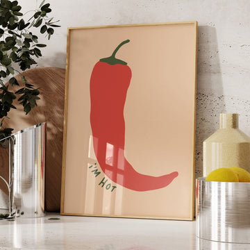 Chilli I am Hot Kitchen Print by Lucia Sankovic - Style My Wall