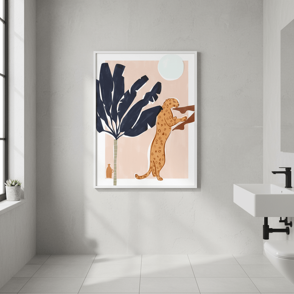 Chin Up Leopard by Ivy Green Illustrations wall - art - picture - poster
