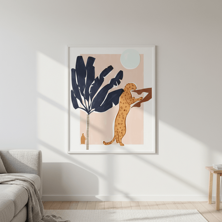 Chin Up Leopard by Ivy Green Illustrations wall - art - picture - poster