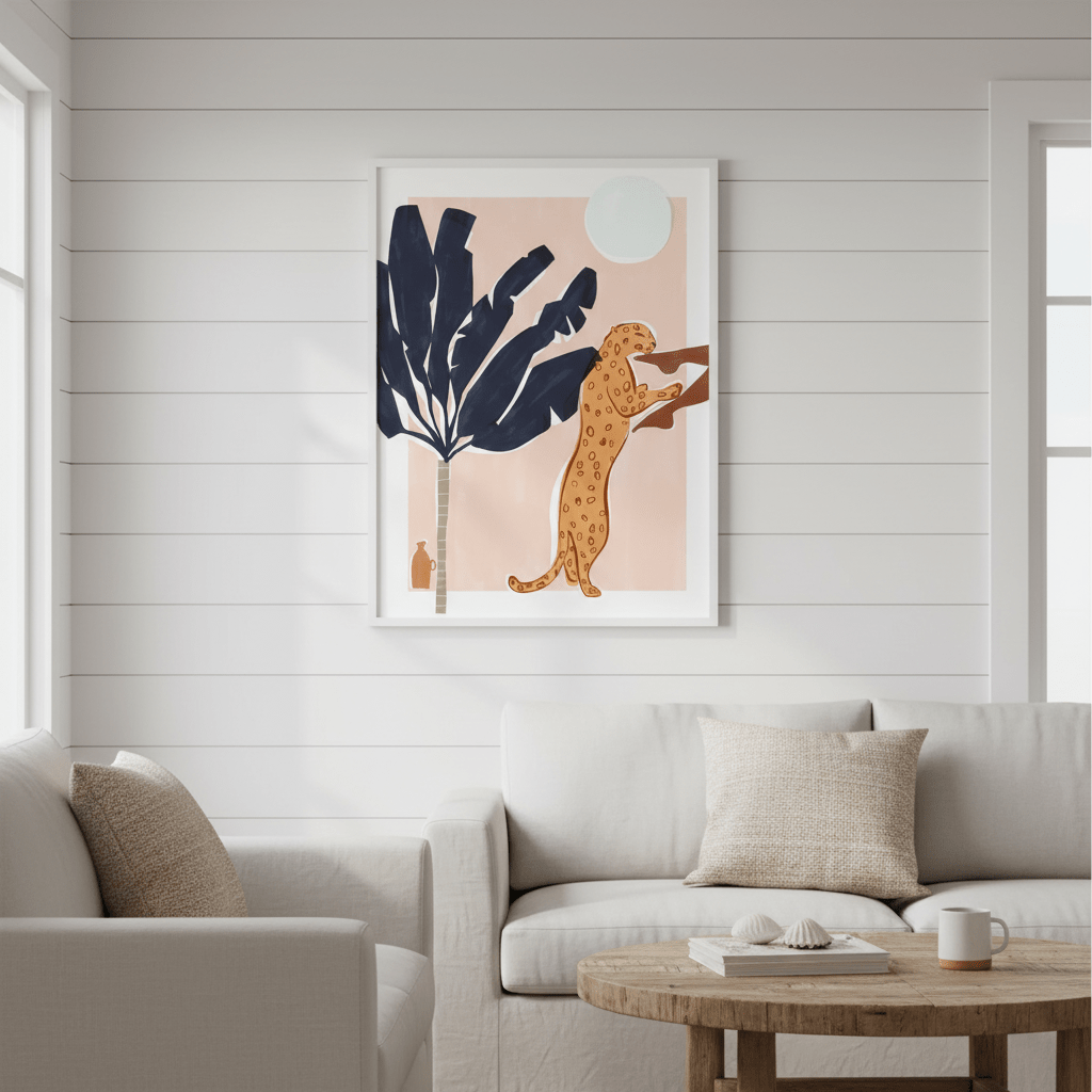 Chin Up Leopard by Ivy Green Illustrations wall - art - picture - poster