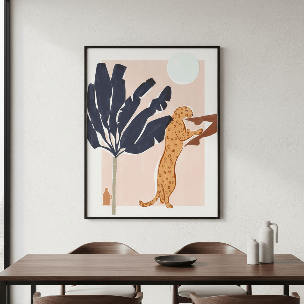 Chin Up Leopard by Ivy Green Illustrations wall - art - picture - poster