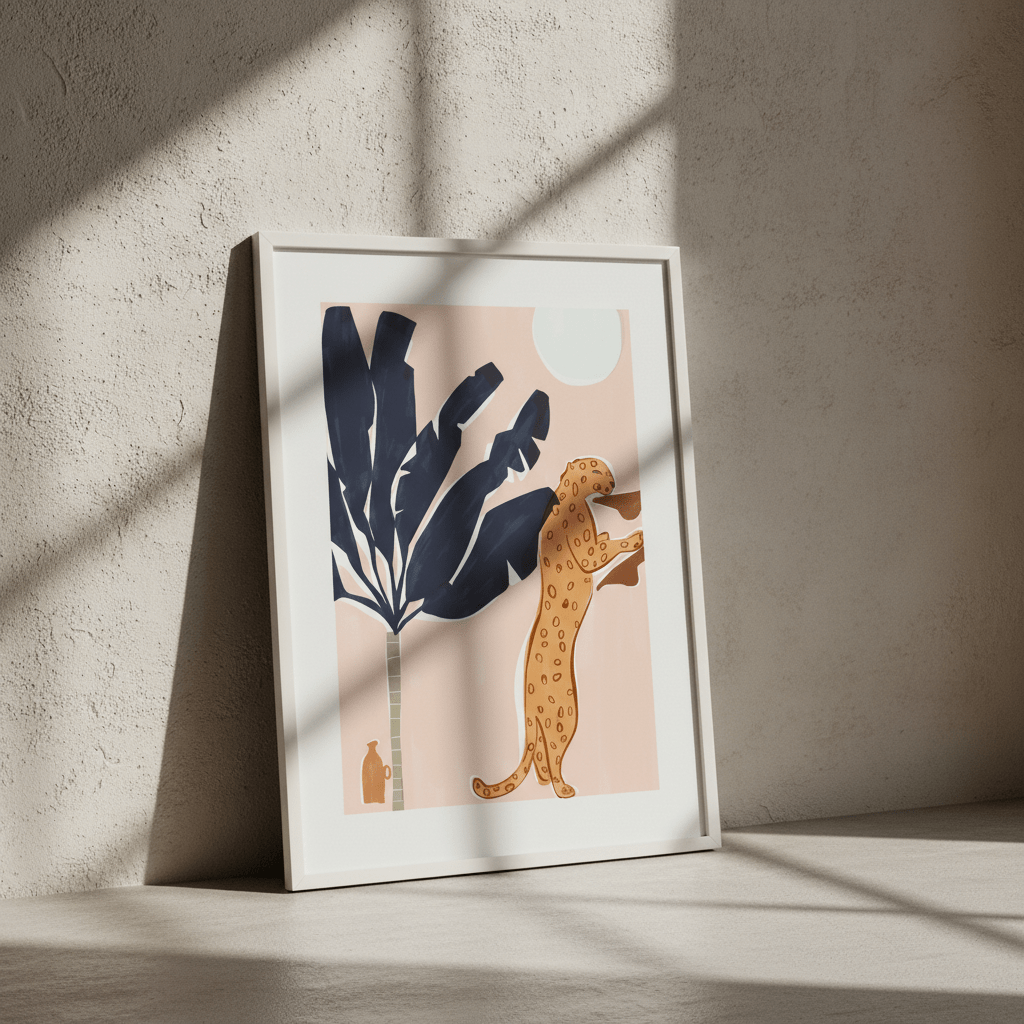 Chin Up Leopard by Ivy Green Illustrations wall - art - picture - poster