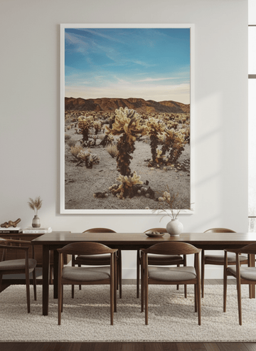 Monumental artwork centred on a feature wall in a luxe interior