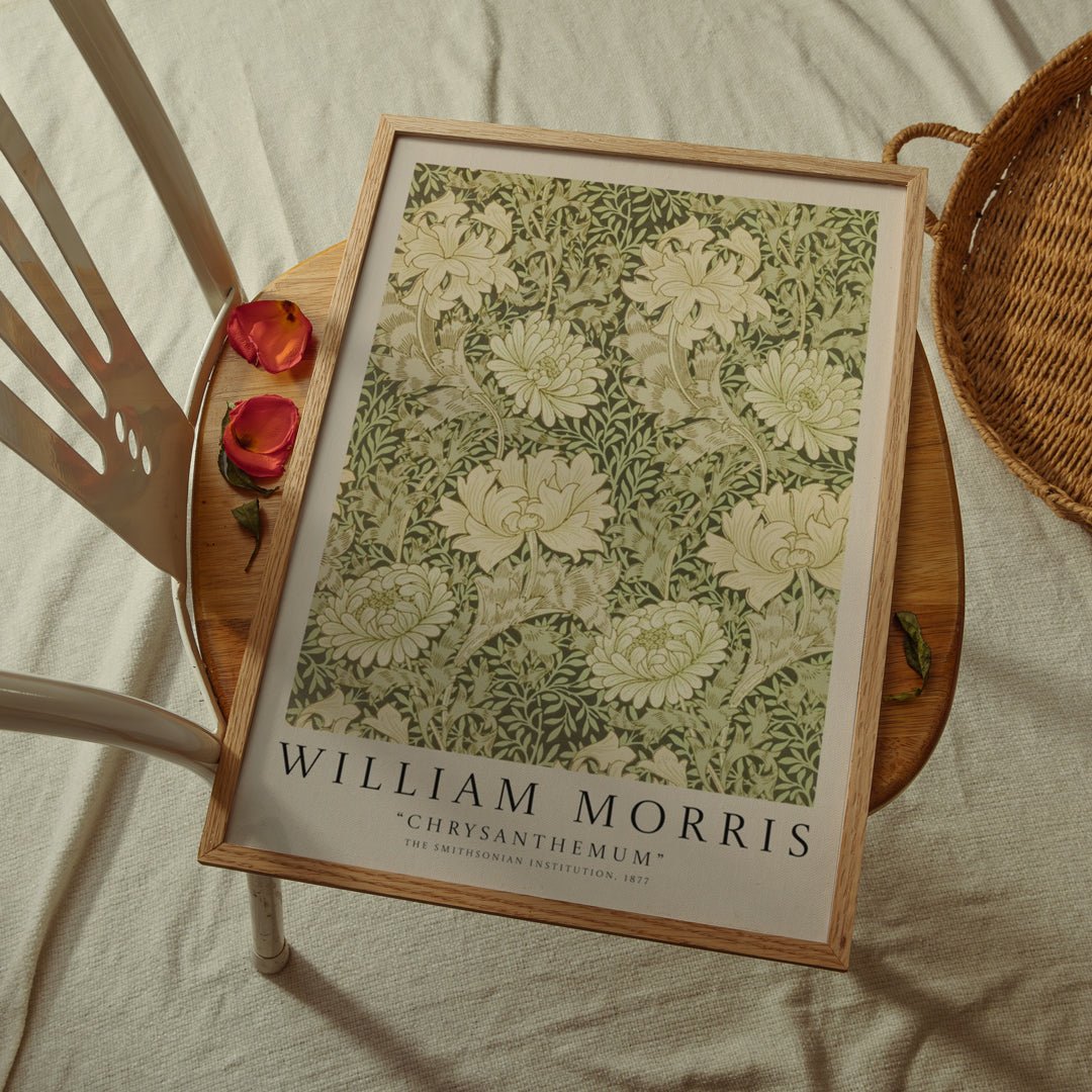 Chrysanthemum Pattern Wall Art by William Morris - Style My Wall