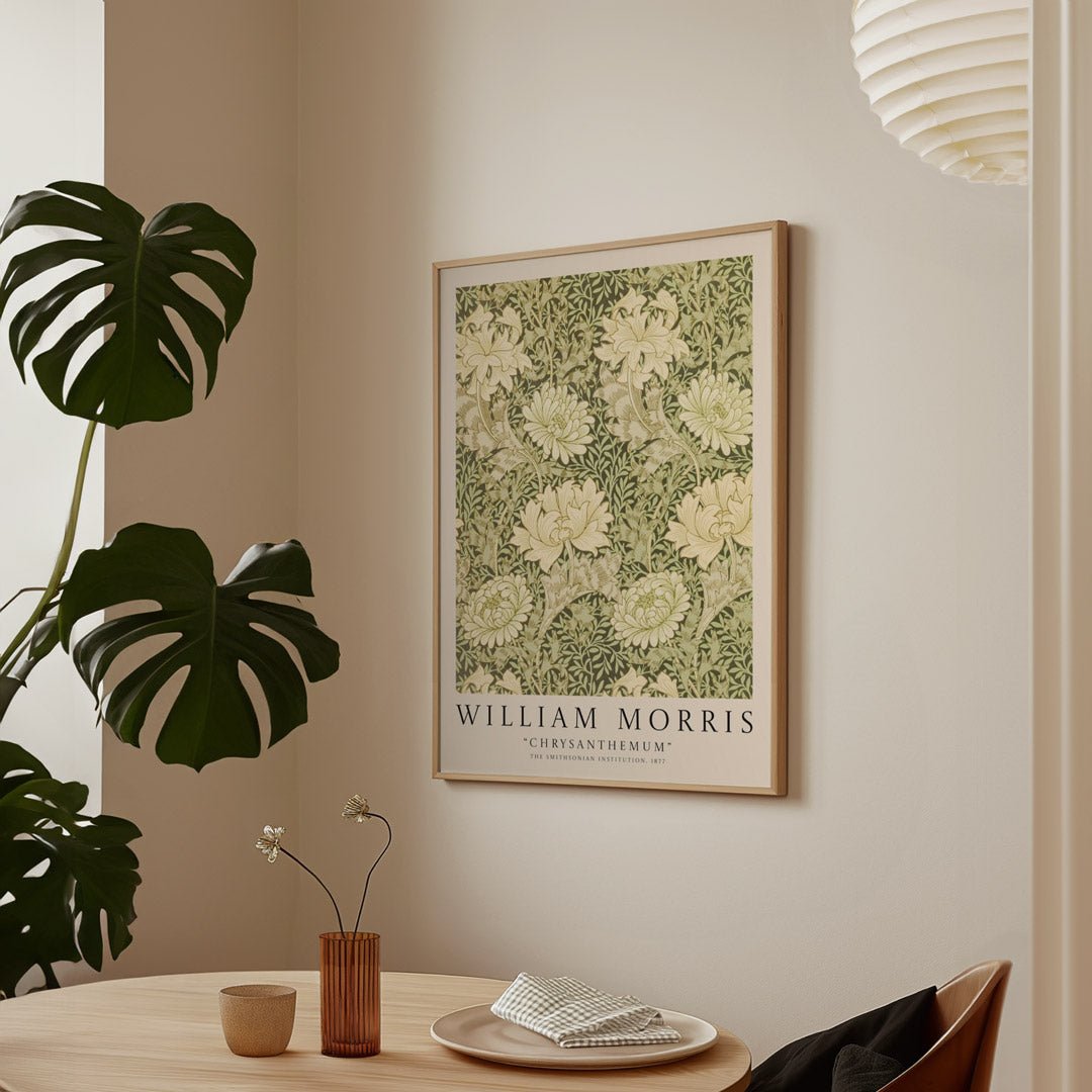 Chrysanthemum Pattern Wall Art by William Morris - Style My Wall