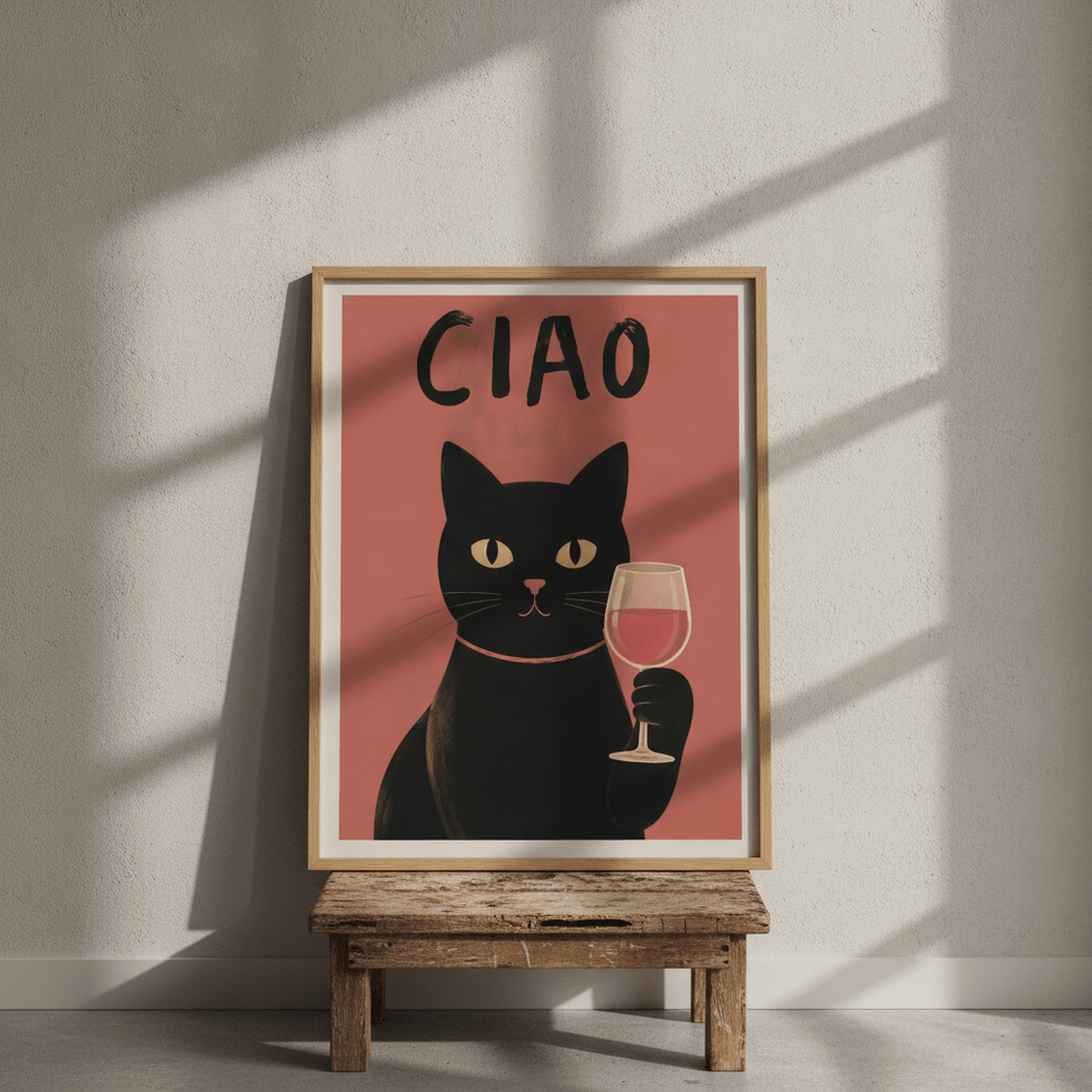 CIAO Cat wall-art-picture-poster