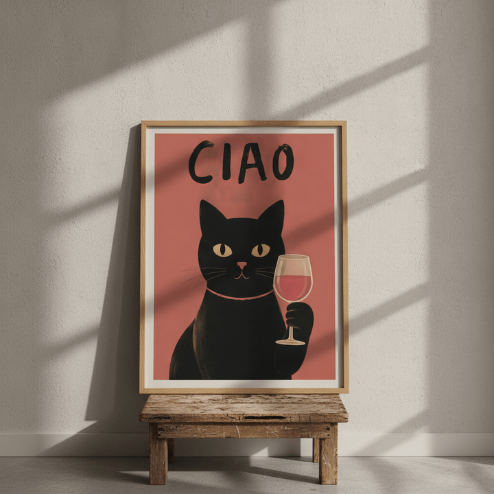 CIAO Cat wall-art-picture-poster