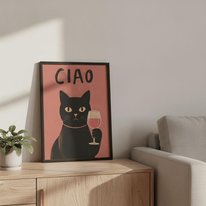 CIAO Cat wall-art-picture-poster