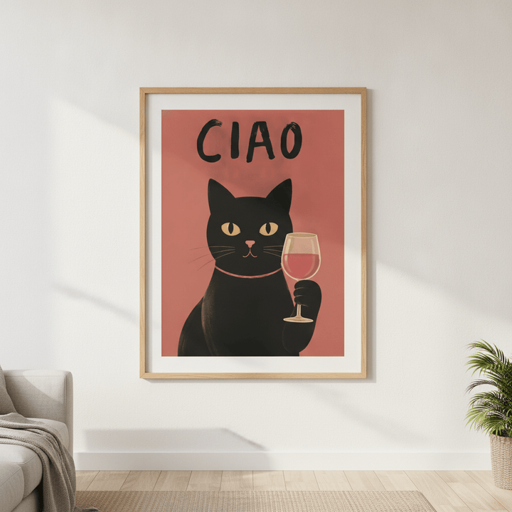 CIAO Cat wall-art-picture-poster