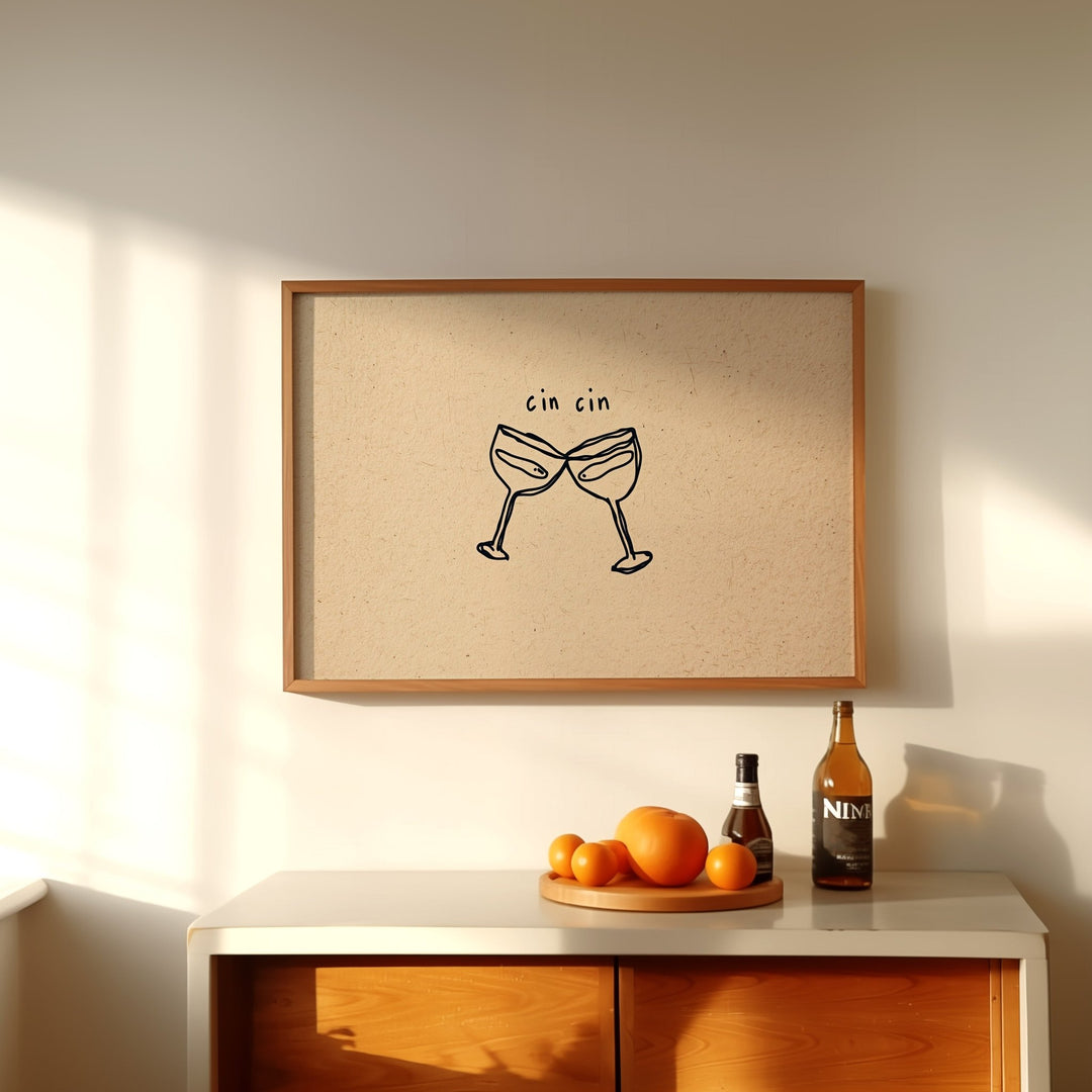 Cin Cin Scribble Wall Art wall - art - picture - poster