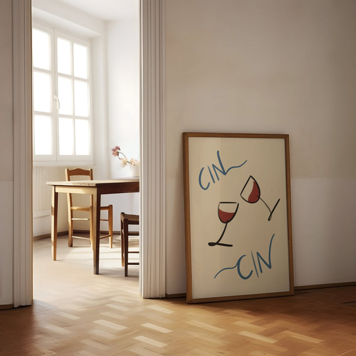 Cin Cin Wine Cheers Wall Art - Style My Wall