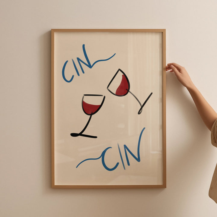 Cin Cin Wine Cheers Wall Art - Style My Wall