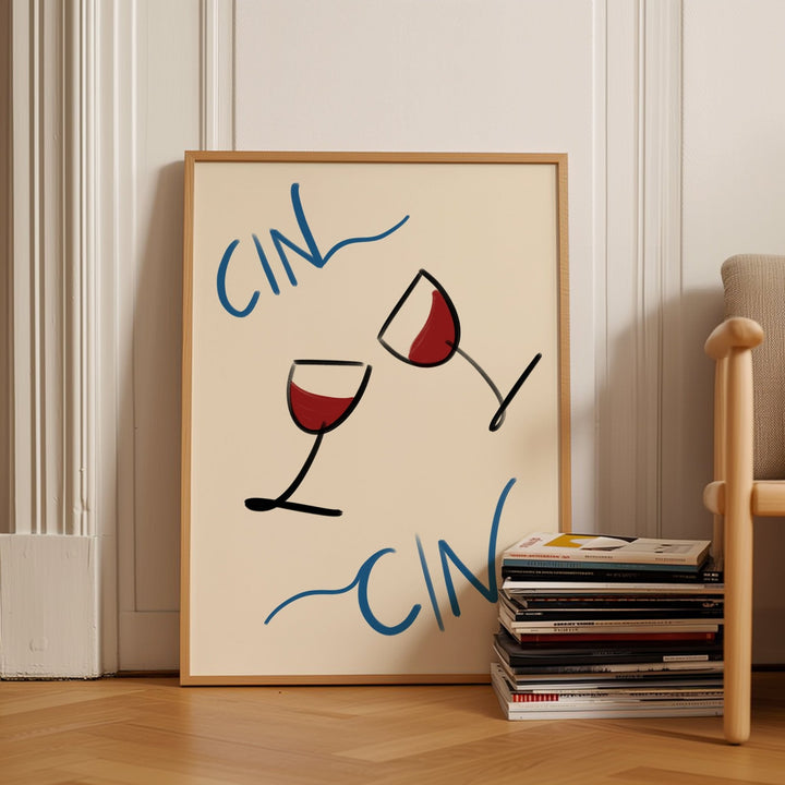 Cin Cin Wine Cheers Wall Art - Style My Wall