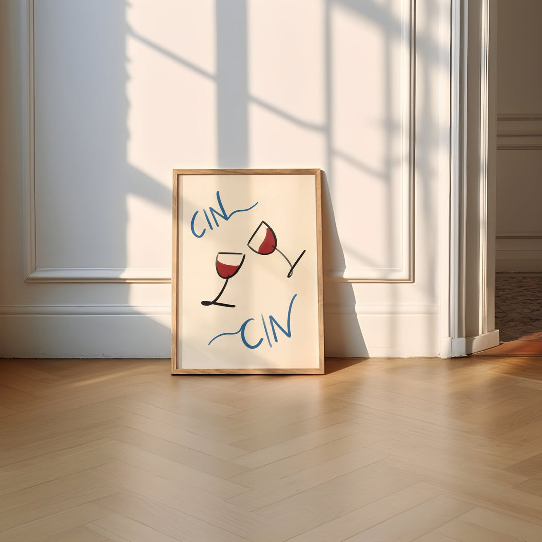 Cin Cin Wine Cheers Wall Art - Style My Wall