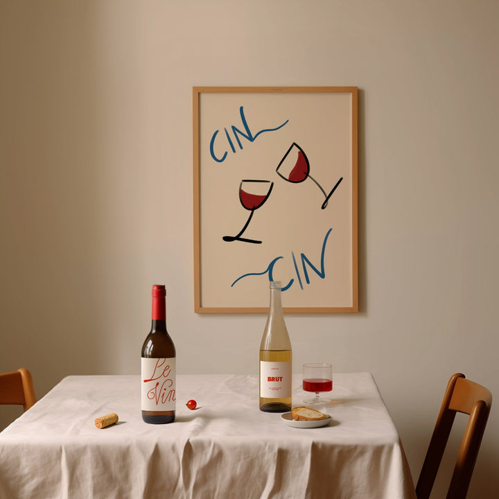 Cin Cin Wine Cheers Wall Art - Style My Wall