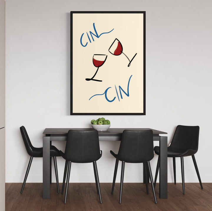 Cin Cin Wine Cheers Wall Art - Style My Wall