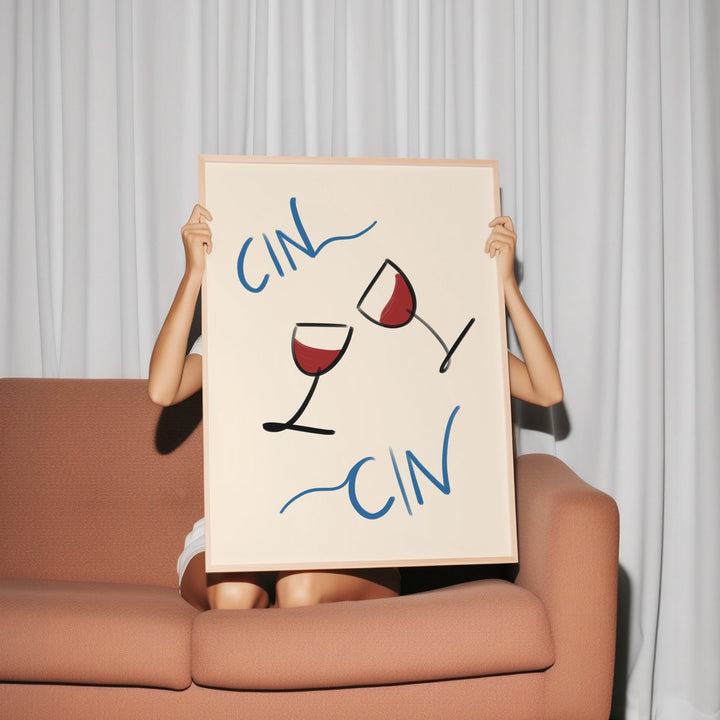 Cin Cin Wine Cheers Wall Art - Style My Wall