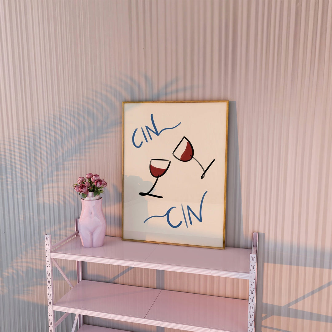 Cin Cin Wine Cheers Wall Art - Style My Wall