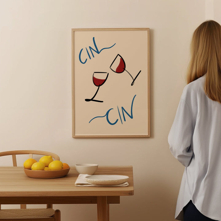 Cin Cin Wine Cheers Wall Art - Style My Wall