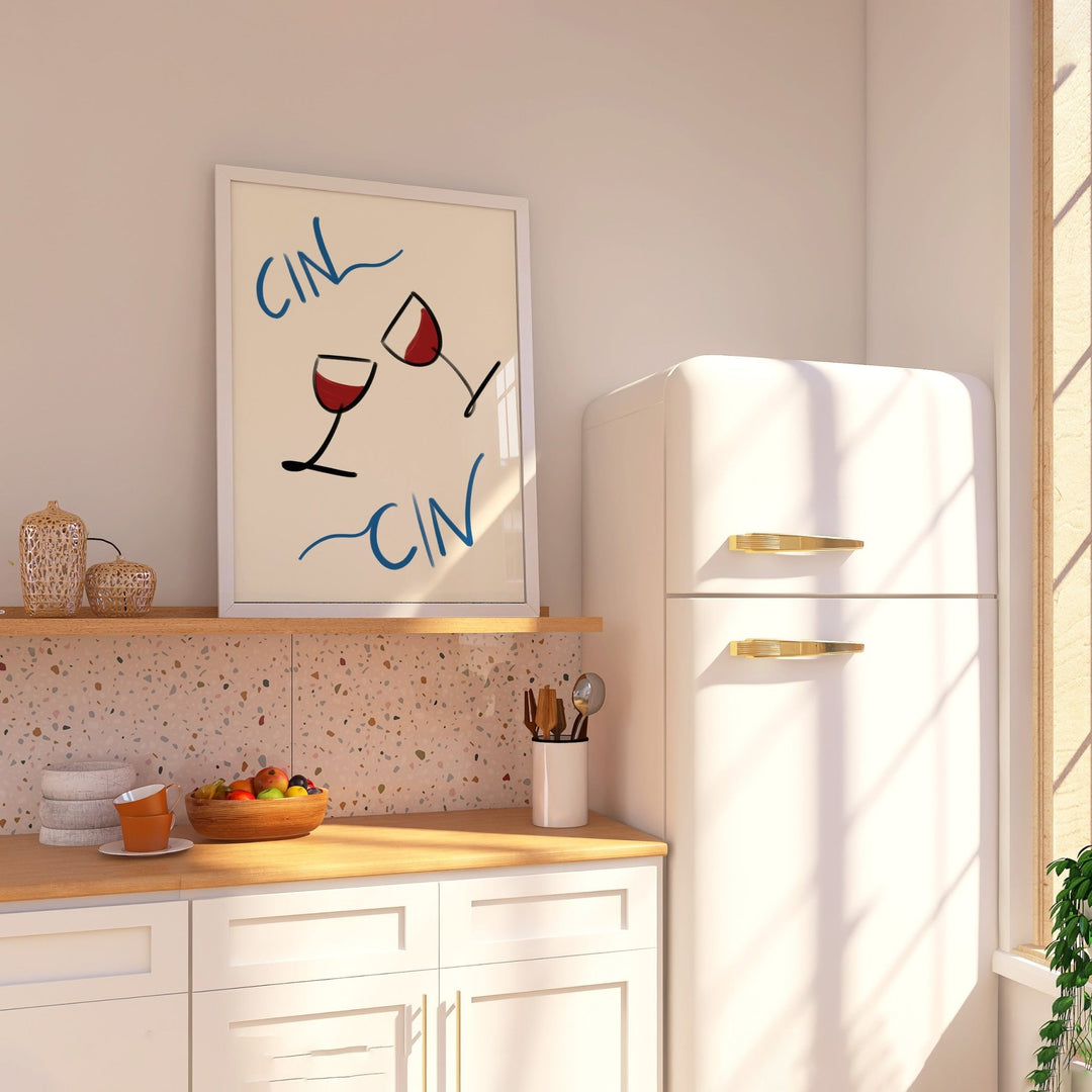 Cin Cin Wine Cheers Wall Art - Style My Wall