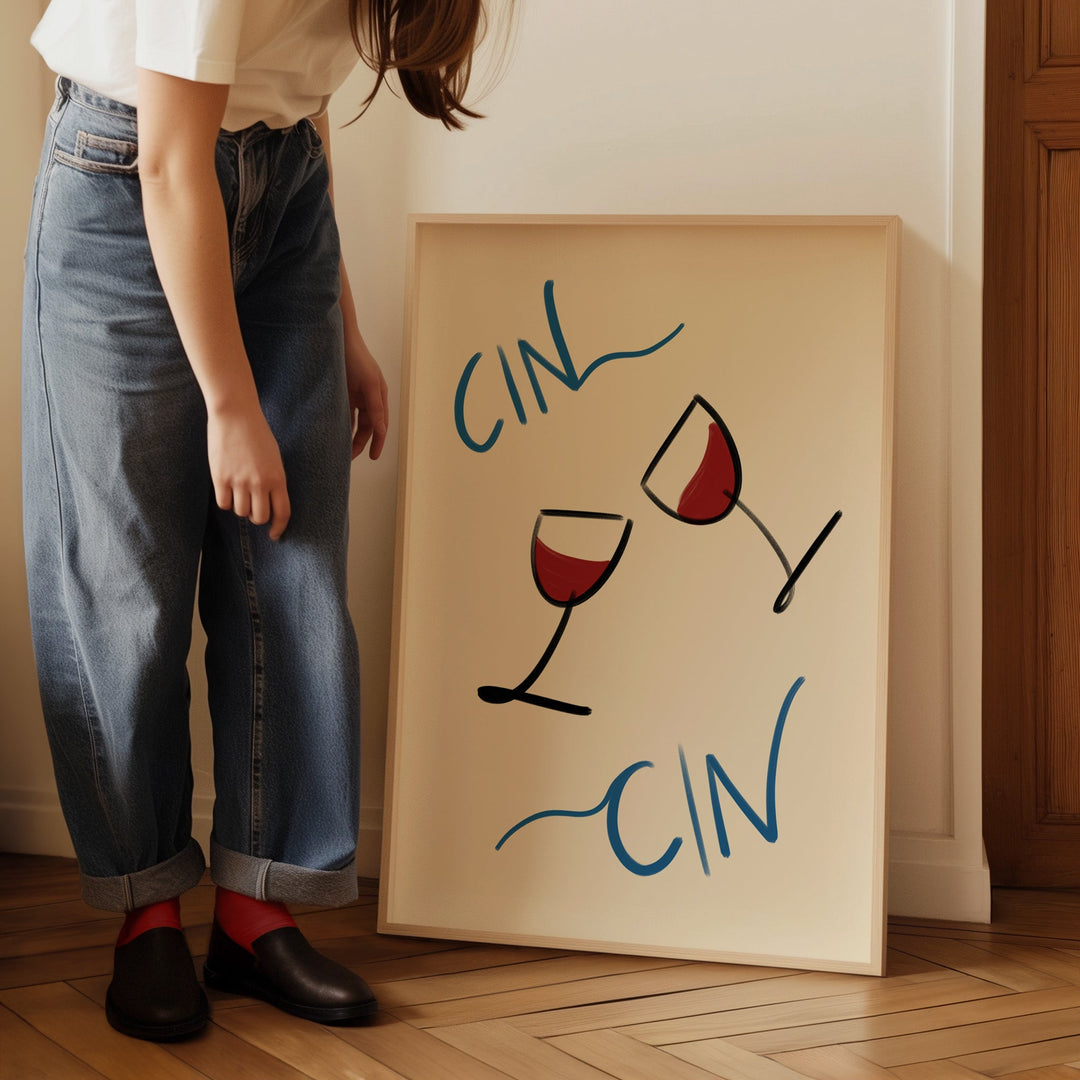 Cin Cin Wine Cheers Wall Art - Style My Wall