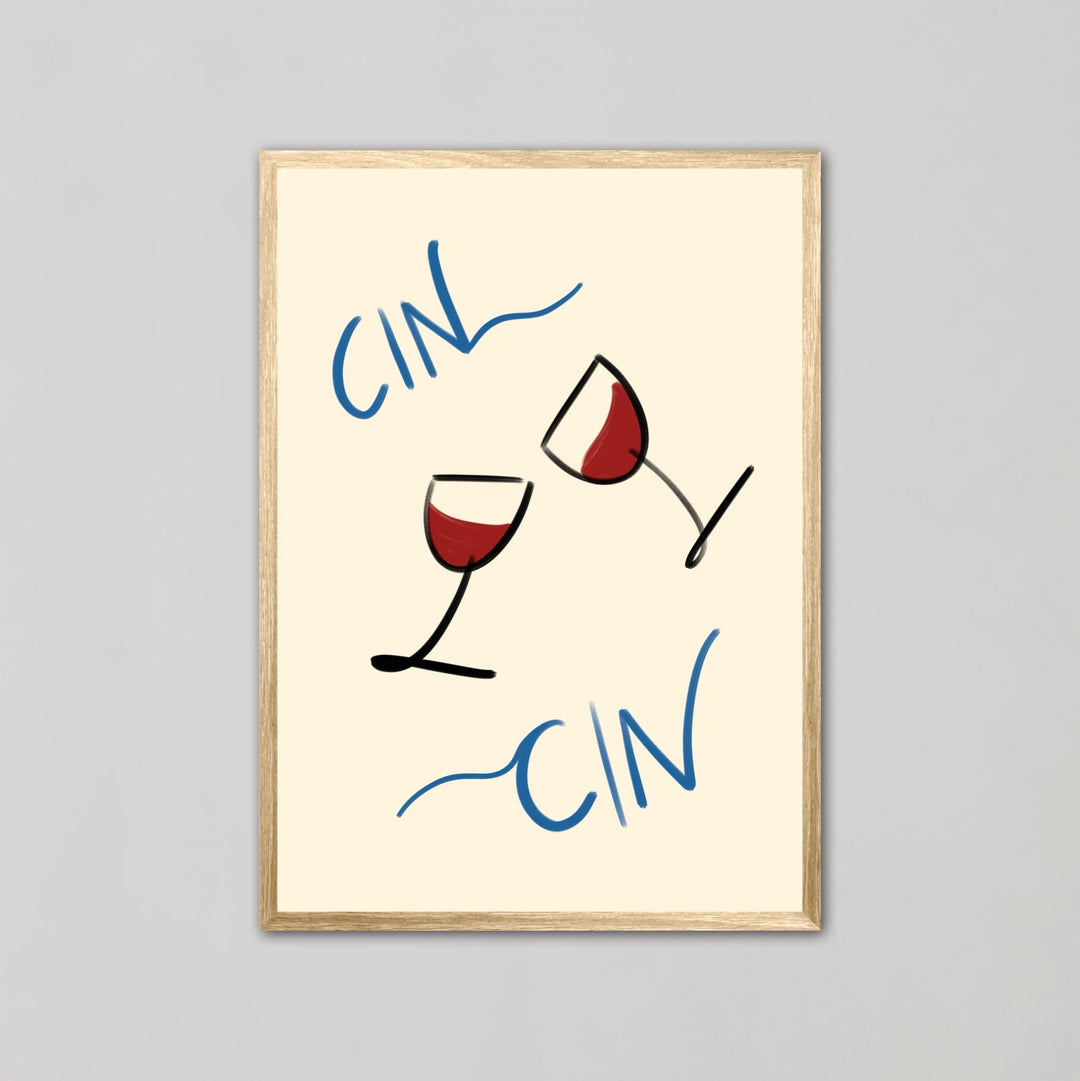 Cin Cin Wine Cheers Wall Art - Style My Wall