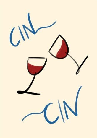 Cin Cin Wine Cheers Wall Art
