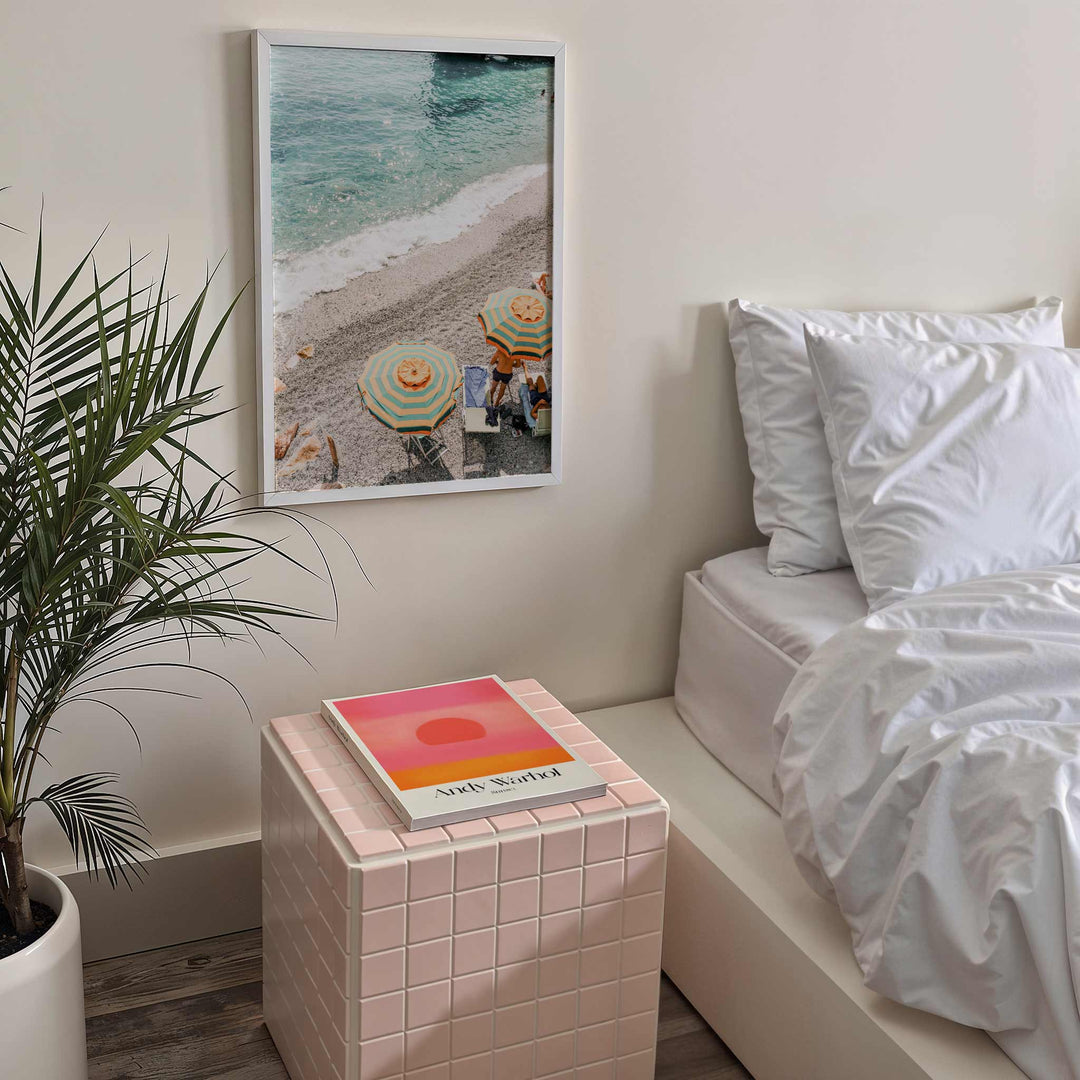 Cinque Terre Umbrella Beach Photography Print wall - art - picture - poster