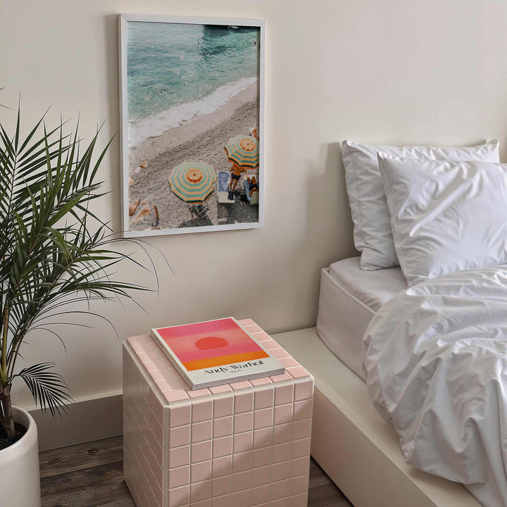 Cinque Terre Umbrella Beach Photography Print wall - art - picture - poster