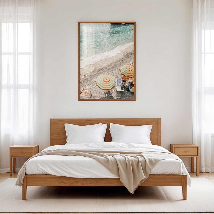 Cinque Terre Umbrella Beach Photography Print wall - art - picture - poster