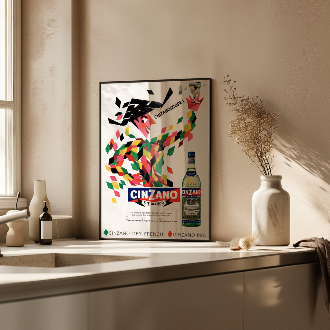 Cinzano Bianco White Vermouth Alcohol Drink Wall Art - Style My Wall