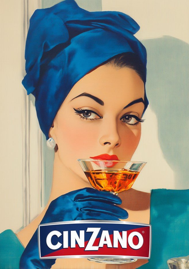 Cinzano Vintage Woman Wall Art