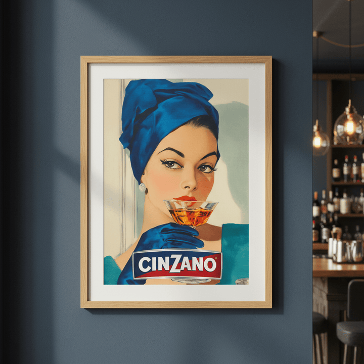 Cinzano Vintage Woman Wall Art wall - art - picture - poster